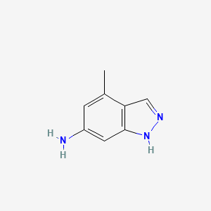 molecular formula C8H9N3 B3293615 4-methyl-1H-indazol-6-amine CAS No. 885520-74-1