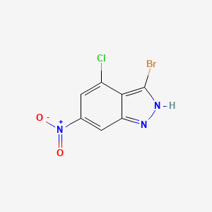 B3293773 3-Bromo-4-chloro-6-nitro-1H-indazole CAS No. 885522-75-8