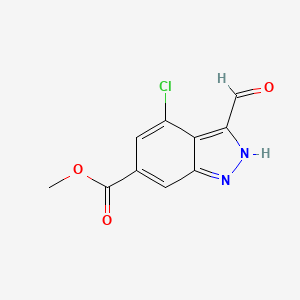 4-Chloro-6-methoxycarbonyl-1H-indazole-3-carbaldehyde