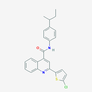 molecular formula C24H21ClN2OS B329387 N-[4-(butan-2-yl)phenyl]-2-(5-chlorothiophen-2-yl)quinoline-4-carboxamide 