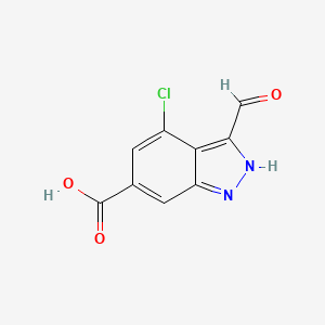 4-Chloro-6-carboxylic acid-3-(1H)indazole carboxaldehyde