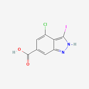 B3293888 4-Chloro-3-iodo-6-indazolecarboxylic acid CAS No. 885523-34-2