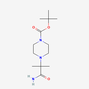 molecular formula C13H25N3O3 B3293986 Tert-butyl 4-(1-amino-2-methyl-1-oxopropan-2-yl)piperazine-1-carboxylate CAS No. 885698-83-9