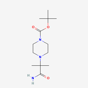 B3293986 Tert-butyl 4-(1-amino-2-methyl-1-oxopropan-2-yl)piperazine-1-carboxylate CAS No. 885698-83-9