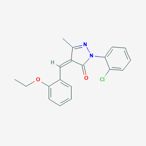 molecular formula C19H17ClN2O2 B329400 2-(2-chlorophenyl)-4-(2-ethoxybenzylidene)-5-methyl-2,4-dihydro-3H-pyrazol-3-one 