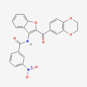 molecular formula C24H16N2O7 B3294029 N-[2-(2,3-dihydro-1,4-benzodioxine-6-carbonyl)-1-benzofuran-3-yl]-3-nitrobenzamide CAS No. 886186-04-5