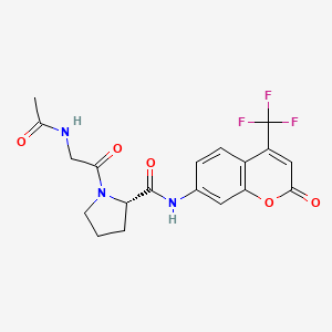 molecular formula C19H18F3N3O5 B3294403 Ac-Gly-Pro-AFC CAS No. 886993-02-8