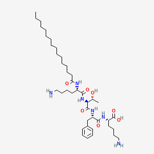 molecular formula C41H72N6O7 B3294414 Palmitoyl tetrapeptide-10 CAS No. 887140-79-6
