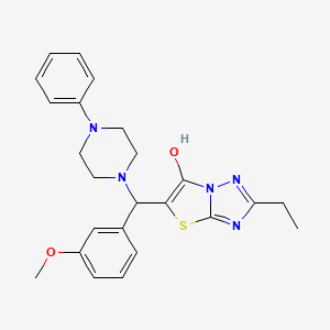 2-Ethyl-5-((3-methoxyphenyl)(4-phenylpiperazin-1-yl)methyl)thiazolo[3,2-b][1,2,4]triazol-6-ol