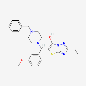 5-((4-Benzylpiperazin-1-yl)(3-methoxyphenyl)methyl)-2-ethylthiazolo[3,2-b][1,2,4]triazol-6-ol