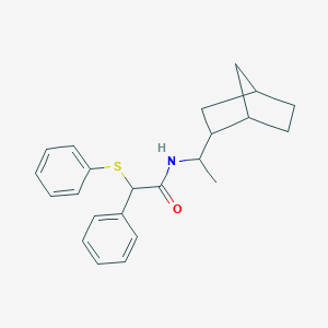molecular formula C23H27NOS B329454 N-(1-bicyclo[2.2.1]hept-2-ylethyl)-2-phenyl-2-(phenylsulfanyl)acetamide 