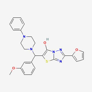 2-(Furan-2-yl)-5-((3-methoxyphenyl)(4-phenylpiperazin-1-yl)methyl)thiazolo[3,2-b][1,2,4]triazol-6-ol
