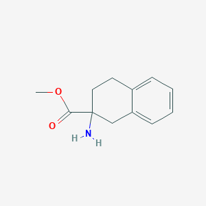 molecular formula C12H15NO2 B3294569 Methyl 2-amino-1,2,3,4-tetrahydronaphthalene-2-carboxylate CAS No. 887249-55-0