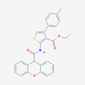 molecular formula C28H23NO4S B329459 ETHYL 4-(4-METHYLPHENYL)-2-(9H-XANTHENE-9-AMIDO)THIOPHENE-3-CARBOXYLATE 
