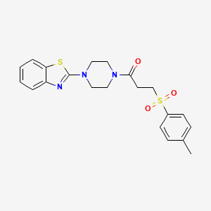 B3294661 1-(4-(Benzo[d]thiazol-2-yl)piperazin-1-yl)-3-tosylpropan-1-one CAS No. 887462-18-2