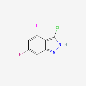 molecular formula C7H3ClFIN2 B3294733 3-Chloro-6-fluoro-4-iodoindazole CAS No. 887567-88-6