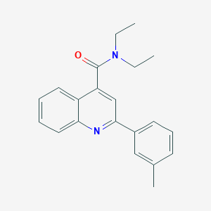 molecular formula C21H22N2O B329476 N,N-diethyl-2-(3-methylphenyl)quinoline-4-carboxamide 