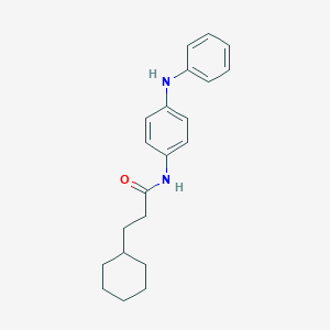 molecular formula C21H26N2O B329477 N-(4-anilinophenyl)-3-cyclohexylpropanamide 