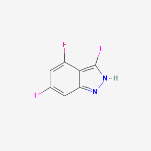 molecular formula C7H3FI2N2 B3294789 3,6-Diiodo-4-fluoroindazole CAS No. 887568-05-0