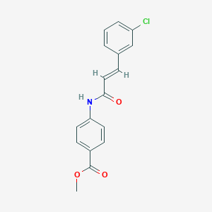 molecular formula C17H14ClNO3 B329479 Methyl 4-{[3-(3-chlorophenyl)acryloyl]amino}benzoate 