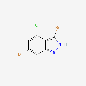 molecular formula C7H3Br2ClN2 B3294808 3,6-dibromo-4-chloro-2H-indazole CAS No. 887568-15-2