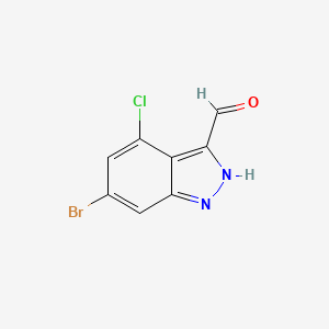 molecular formula C8H4BrClN2O B3294818 6-bromo-4-chloro-2H-indazole-3-carbaldehyde CAS No. 887568-18-5