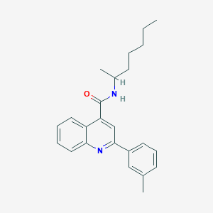 molecular formula C24H28N2O B329484 N-(heptan-2-yl)-2-(3-methylphenyl)quinoline-4-carboxamide 