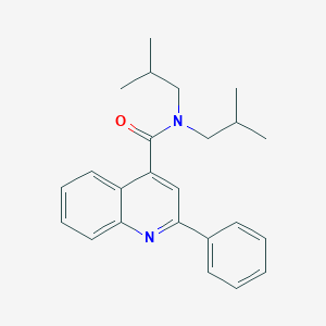 molecular formula C24H28N2O B329490 N,N-diisobutyl-2-phenyl-4-quinolinecarboxamide 