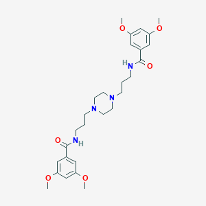 molecular formula C28H40N4O6 B329491 N-[3-(4-{3-[(3,5-dimethoxybenzoyl)amino]propyl}-1-piperazinyl)propyl]-3,5-dimethoxybenzamide 