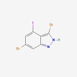 molecular formula C7H3Br2IN2 B3294941 3,6-dibromo-4-iodo-2H-indazole CAS No. 887568-59-4