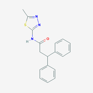 molecular formula C18H17N3OS B329506 N-(5-methyl-1,3,4-thiadiazol-2-yl)-3,3-diphenylpropanamide 