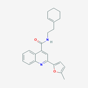 molecular formula C23H24N2O2 B329508 N-[2-(cyclohex-1-en-1-yl)ethyl]-2-(5-methylfuran-2-yl)quinoline-4-carboxamide 