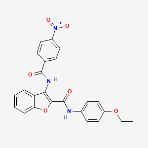 molecular formula C24H19N3O6 B3295461 N-(4-ethoxyphenyl)-3-(4-nitrobenzamido)-1-benzofuran-2-carboxamide CAS No. 887889-12-5