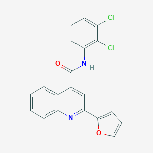 molecular formula C20H12Cl2N2O2 B329556 N-(2,3-dichlorophenyl)-2-(furan-2-yl)quinoline-4-carboxamide 