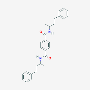 molecular formula C28H32N2O2 B329584 N~1~,N~4~-bis(1-methyl-3-phenylpropyl)terephthalamide 