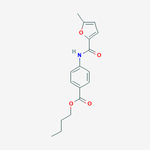 molecular formula C17H19NO4 B329598 BUTYL 4-{[(5-METHYL-2-FURYL)CARBONYL]AMINO}BENZOATE 