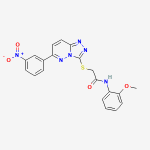 molecular formula C20H16N6O4S B3296012 N-(2-methoxyphenyl)-2-{[6-(3-nitrophenyl)-[1,2,4]triazolo[4,3-b]pyridazin-3-yl]sulfanyl}acetamide CAS No. 891121-79-2