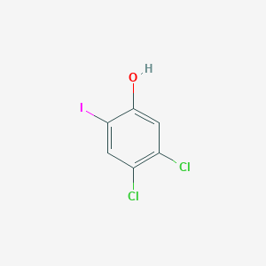 molecular formula C6H3Cl2IO B3296249 4,5-Dichloro-2-iodophenol CAS No. 89284-71-9