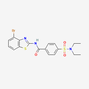molecular formula C18H18BrN3O3S2 B3296270 N-(4-bromo-1,3-benzothiazol-2-yl)-4-(diethylsulfamoyl)benzamide CAS No. 892853-93-9