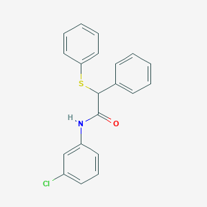 molecular formula C20H16ClNOS B329634 N-(3-chlorophenyl)-2-phenyl-2-(phenylsulfanyl)acetamide 