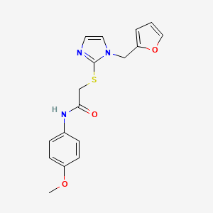 B3296395 2-((1-(furan-2-ylmethyl)-1H-imidazol-2-yl)thio)-N-(4-methoxyphenyl)acetamide CAS No. 893385-79-0