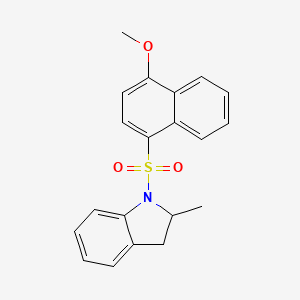 1-[(4-methoxynaphthalen-1-yl)sulfonyl]-2-methyl-2,3-dihydro-1H-indole