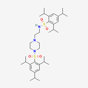 2,4,6-tris(propan-2-yl)-N-(2-{4-[2,4,6-tris(propan-2-yl)benzenesulfonyl]piperazin-1-yl}ethyl)benzene-1-sulfonamide