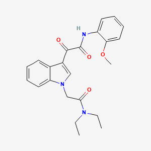 molecular formula C23H25N3O4 B3296577 N,N-diethyl-2-(3-{[(2-methoxyphenyl)carbamoyl]carbonyl}-1H-indol-1-yl)acetamide CAS No. 893981-63-0