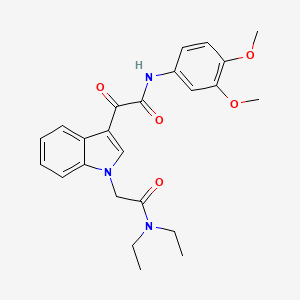 2-(3-{[(3,4-dimethoxyphenyl)carbamoyl]carbonyl}-1H-indol-1-yl)-N,N-diethylacetamide