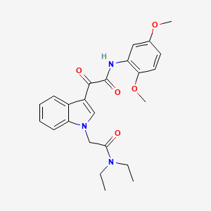 2-(3-{[(2,5-dimethoxyphenyl)carbamoyl]carbonyl}-1H-indol-1-yl)-N,N-diethylacetamide
