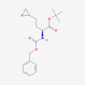 molecular formula C18H25NO5 B032966 (5S)-5,6-Anhydro-2,3,4-trideoxy-2-[[(phenylmethoxy)carbonyl]amino]-L-glycero-hexonic acid tert-Butyl Ester CAS No. 204074-52-2