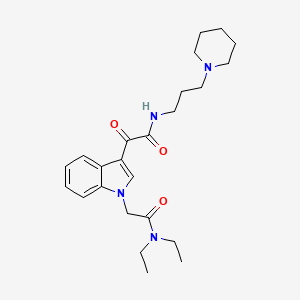 molecular formula C24H34N4O3 B3296603 N,N-diethyl-2-[3-({[3-(piperidin-1-yl)propyl]carbamoyl}carbonyl)-1H-indol-1-yl]acetamide CAS No. 893985-51-8