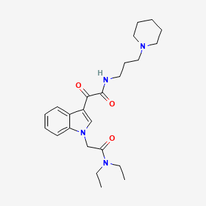 N,N-diethyl-2-[3-({[3-(piperidin-1-yl)propyl]carbamoyl}carbonyl)-1H-indol-1-yl]acetamide