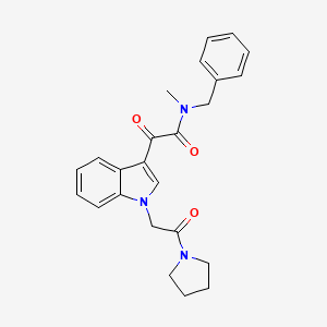 N-benzyl-N-methyl-2-oxo-2-{1-[2-oxo-2-(pyrrolidin-1-yl)ethyl]-1H-indol-3-yl}acetamide